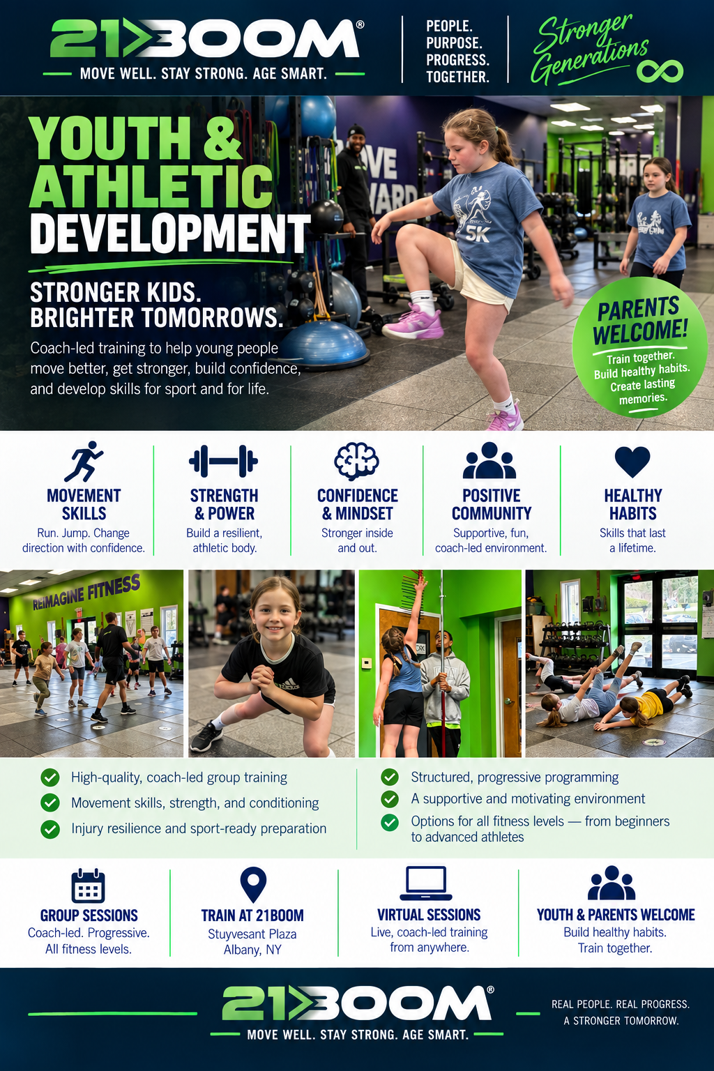 21BOOM Youth Development training for youth athletes, teens, and families in Albany, NY.